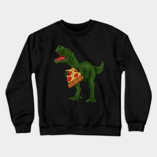 T-rex Dinosaur Eating Pizza Crewneck Sweatshirt